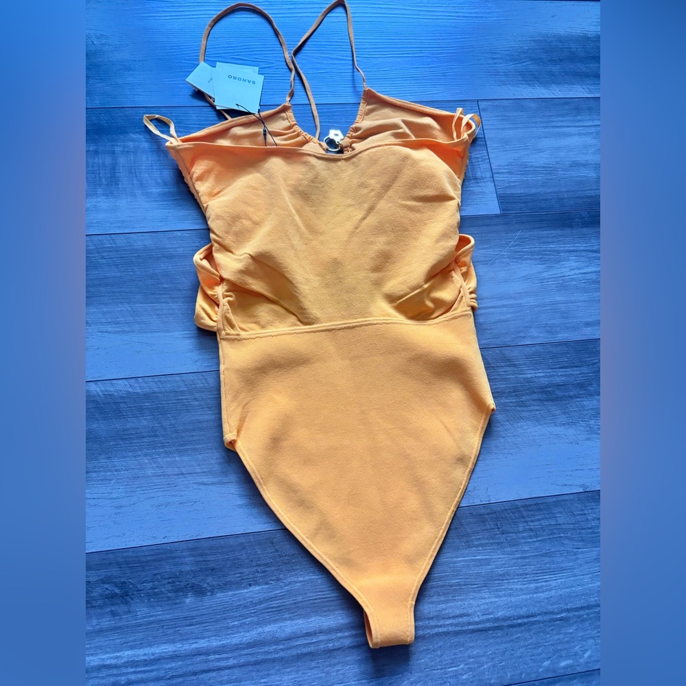Sandro Yellow One-Piece Bodysuit 3 large New - Picture 4 of 7